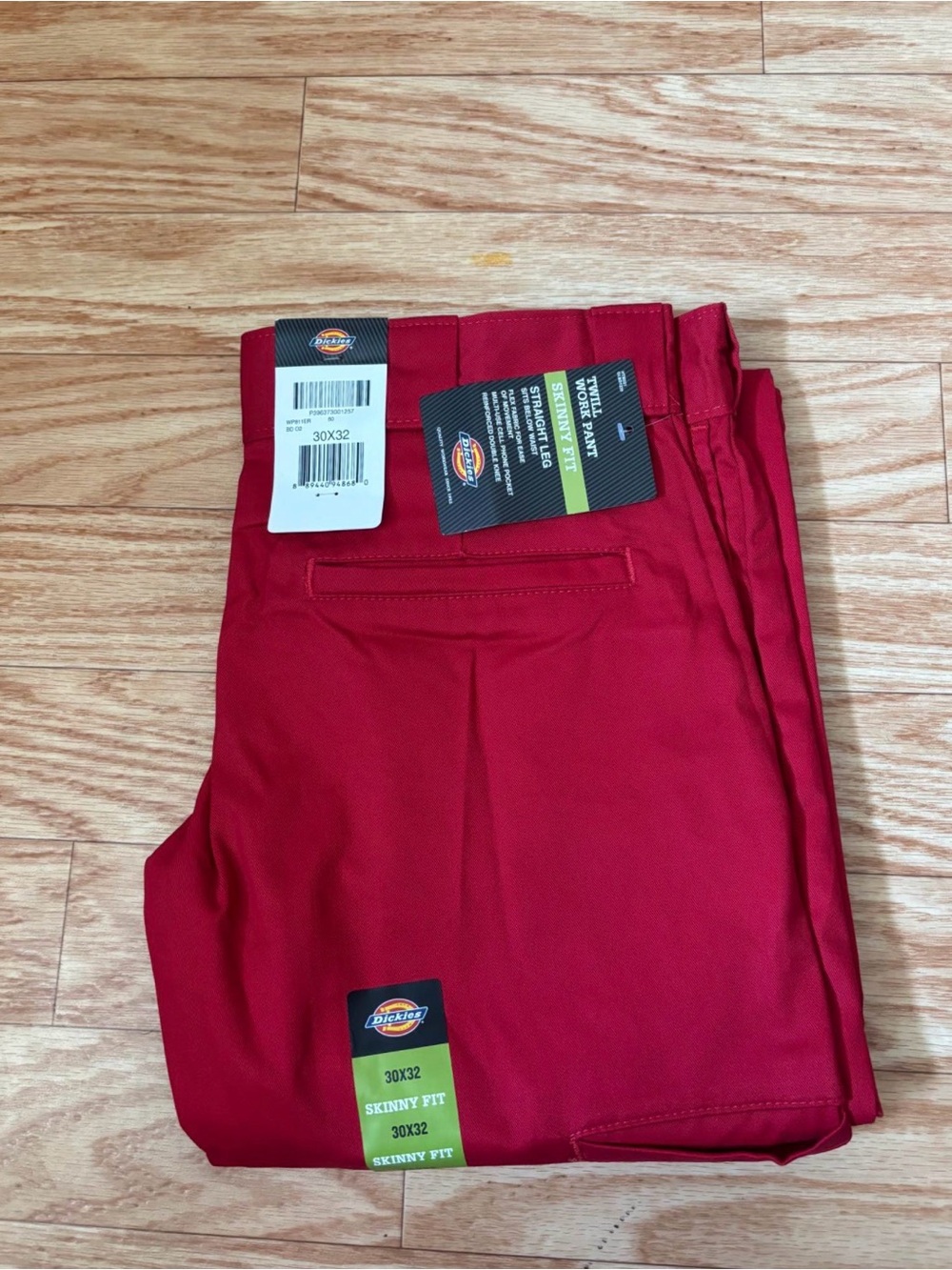 Dickies Men's Red Skinny Fit Jeans